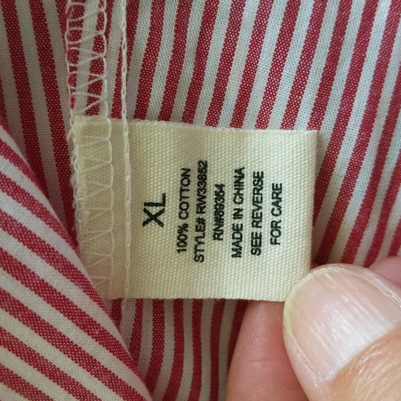 🏖️🌴 No Comment red and white candy stripe top ruffles front tie - Picture 8 of 9